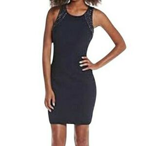 Guess Studded Bandage Blue Knit Dress
